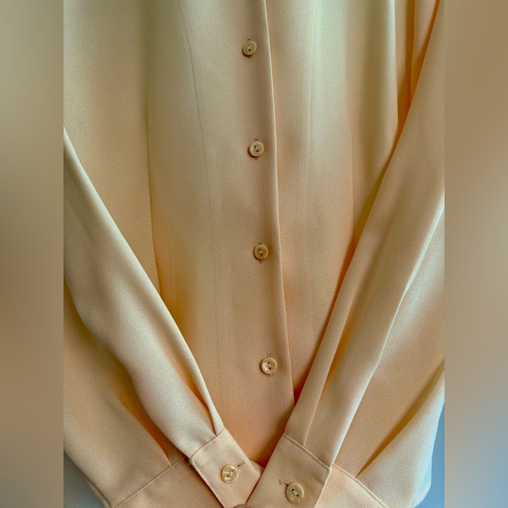 Vintage Pendleton Portland Oregon Solid yellow Button Down Blouse Size 8‎ - Picture 6 of 15